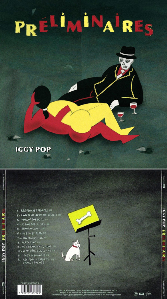Okładka Marjane Satrapi do płyty Iggy Popa "Preliminaires".