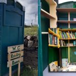Mieszkańcy szkockiej miejscowości przerobili przenośną kabinę WC w społeczną bibliotekę
