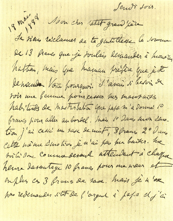 Marcel Proust - list z burdelu