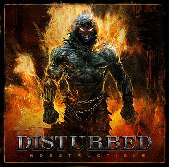 Okładka Davida Fincha do płyty Disturbed "Indestructible".