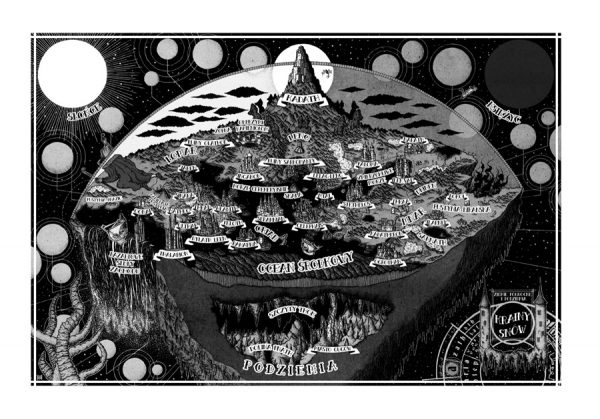 Kraina Snów - jedna z ilustracji autorstwa Krzysztofa Wrońskiego pochodzących z książki "Przyszła na Sarnath zagłada".
