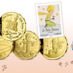 Seria monet i znaczek pocztowy z okazji 75. rocznicy wydania we Francji „Małego Księcia”